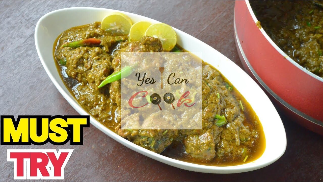 Tasty Spinach Mutton Restaurant Recipe